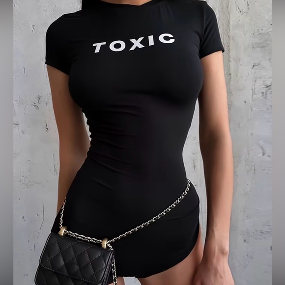 Tops - Black Shorts Bodysuit TOXIC